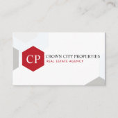 Aangepaste witte zwarte rode makelaar visitekaartje (Voorkant)