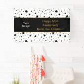 Aangepaste witte/zwarte sterren bericht/foto Jubil Spandoek (Insitu)