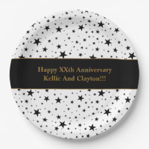 Aangepaste witte / zwarte sterren met bericht Jubi