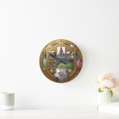 Aangepaste WK-familiemuurkunst Ronde Klok (Huis)