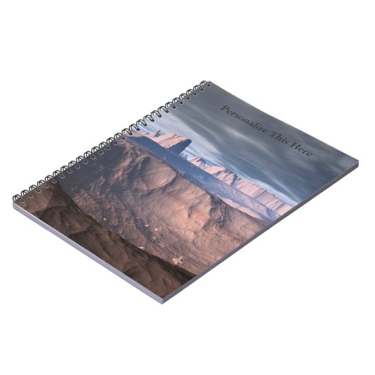 Aangepaste woestijn van ode-spiraallaptop notitieboek (Linkerzijde)