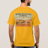 Aangepaste woestijn voertuigberging bergingswagen t-shirt (Achterkant)