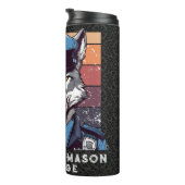 Aangepaste Wolf Gifts voor Politieagenten Papa Man Thermosbeker (Geroteerd rechts)