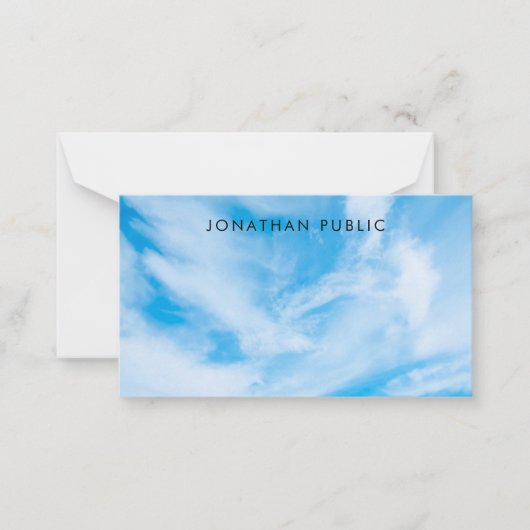 Aangepaste wolken Eenvoudige Sjabloon Naam Script (Voorkant)