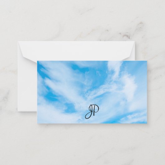 Aangepaste wolken Eenvoudige Sjabloon Naam Script (Achterkant)