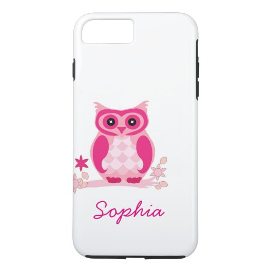 Aangepaste wolkzalf Unieke roovy Roze Owl Case-Mate iPhone Case (Achterkant)