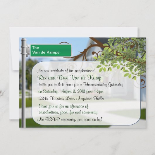 Aangepaste woningopwarming Verzameling uitnodiging (Voorkant)