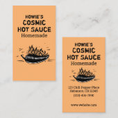 Aangepaste Woodcut Art Chili Pepper Homemade Hot S Visitekaartje (Voorkant / Achterkant)