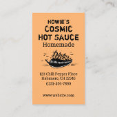 Aangepaste Woodcut Art Chili Pepper Homemade Hot S Visitekaartje (Achterkant)