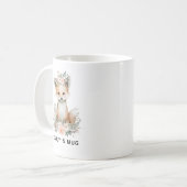 Aangepaste Woodland Fox Mok met Naam (Voorkant links)