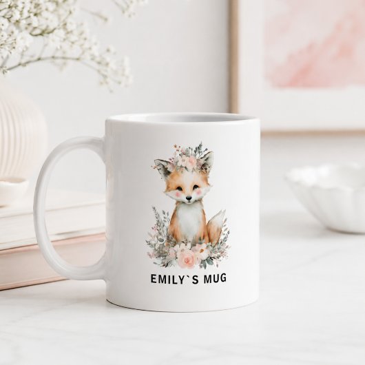Aangepaste Woodland Fox Mok met Naam