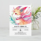 Aangepaste Woodland Fox Verjaardag Kaart (Staand voorkant)