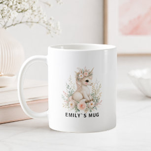 Aangepaste Woodland Unicorn Mok met Naam