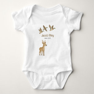 Aangepaste Woodland Wildlife Baby Bodysuit