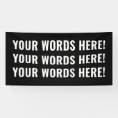 Aangepaste woordbanner spandoek (Horizontaal)