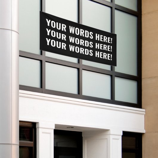 Aangepaste woordbanner spandoek (Buitenkant Gebouw)