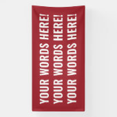 Aangepaste woordbanner spandoek (Verticaal)
