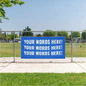 Aangepaste woordbanner spandoek (Insitu)