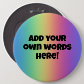 Aangepaste woorden Kleurrijke Button (Voorkant /achterkant)