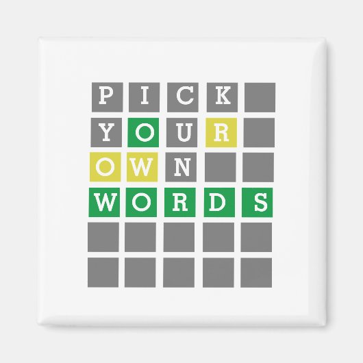 Aangepaste woorden magneet (Voorkant)