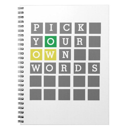 Aangepaste woorden notitieboek (Voorkant)
