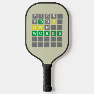 Aangepaste woorden pickleball paddle