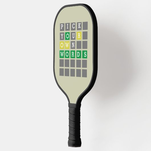 Aangepaste woorden pickleball paddle (Links)