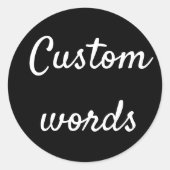 Aangepaste woorden stickers (Voorkant)