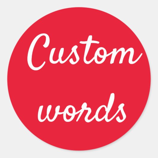 Aangepaste woorden stickers (Voorkant)