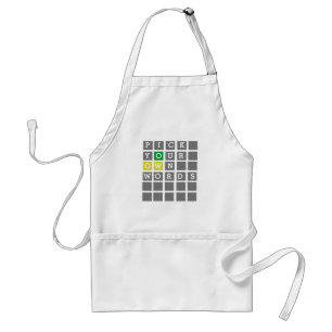 Aangepaste woorden T-Shirt Standaard Schort