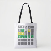 Aangepaste woorden tote bag (Voorkant)