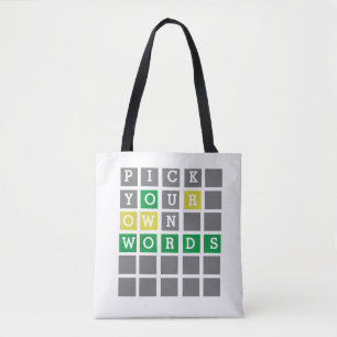 Aangepaste woorden tote bag