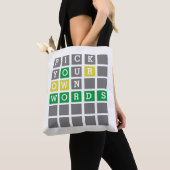 Aangepaste woorden tote bag (Dichtbij)