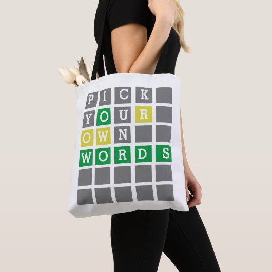 Aangepaste woorden tote bag (Dichtbij)