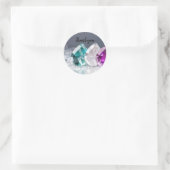 Aangepaste woorden Triple glanzende Pareltjes Ronde Sticker (Tas)