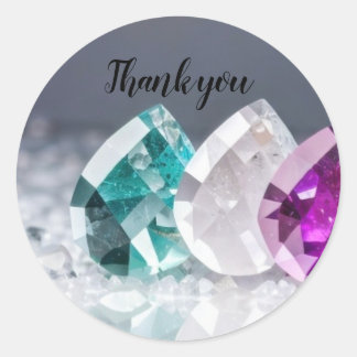 Aangepaste woorden Triple glanzende Pareltjes Ronde Sticker