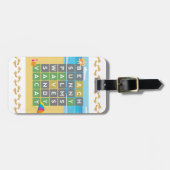 Aangepaste woordpuzzle-activering bagagelabel (Voorkant horizontaal)