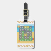 Aangepaste woordpuzzle-activering bagagelabel (Voorkant verticaal)