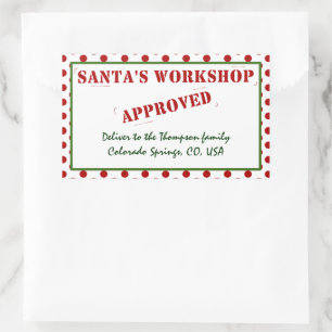Aangepaste workshop voor kerstmis goedgekeurd en g rechthoekige sticker