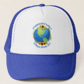 Aangepaste World Tour Aarde in Zonnebloemen Cool T Trucker Pet (Voorkant)