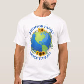 Aangepaste World Tour Aarde in Zonnebloemen Koel T-shirt (Voorkant)