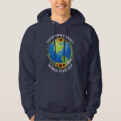 Aangepaste World Tour Aarde Zonnebloemen Overzee R Hoodie (Voorkant)