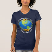 Aangepaste World Tour Aarde Zonnebloemen Reizen Vr T-shirt (Voorkant)