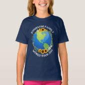 Aangepaste World Tour Earth Zonnebloemen Kinder re T-shirt (Voorkant)