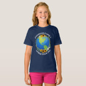 Aangepaste World Tour Earth Zonnebloemen Kinder re T-shirt (Voorkant volledig)