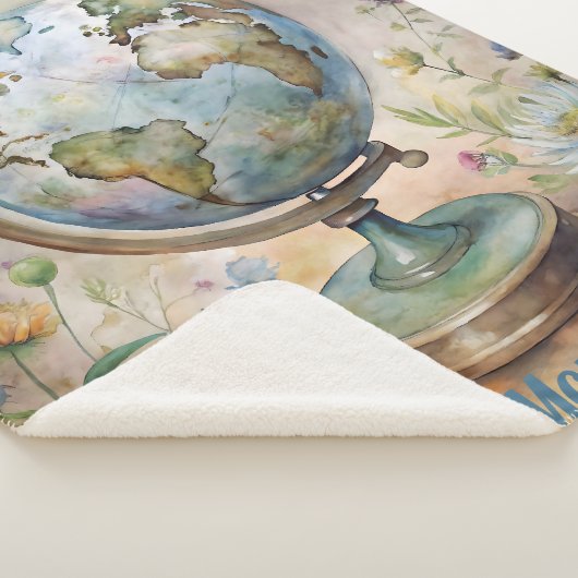 Aangepaste  World Travel Art Sherpa Deken (3/4)