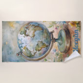 Aangepaste  World Travel Art Strandlaken (Voorkant)