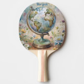 Aangepaste World Travel Art Tafeltennisbatje (Voorkant)