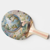 Aangepaste World Travel Art Tafeltennisbatje (Zijkant)