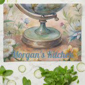 Aangepaste  World Travel Art Theedoek (Gevouwen)